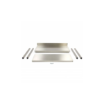 Werktafel rvs - 200 x 60 cm - Verstelbare Hoogte - met Spatrand en Onderschap