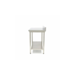 Werktafel rvs - 60 x 70 cm - Verstelbare Hoogte - met Spatrand